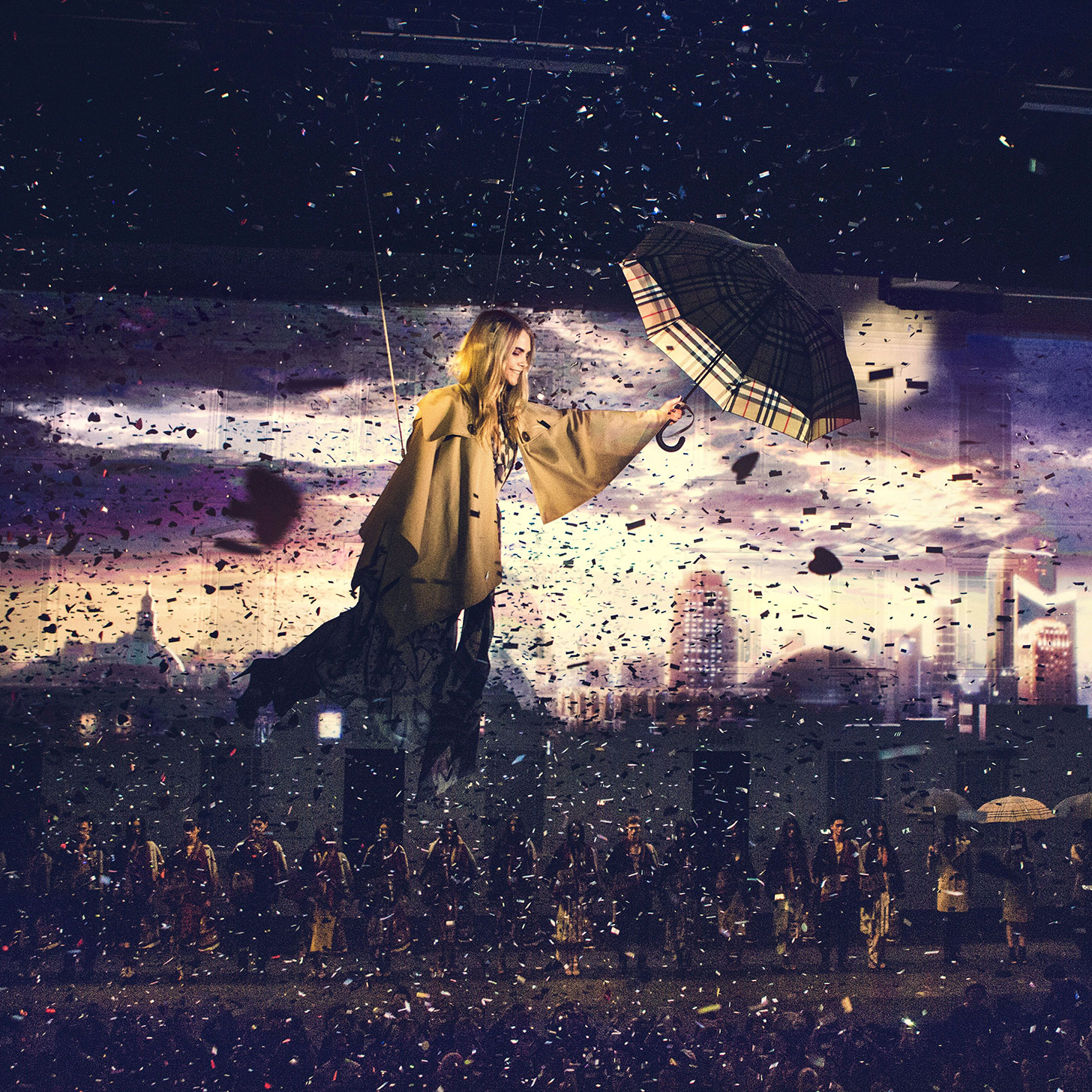 Cara Delevingne Flies Over China in Burberry!