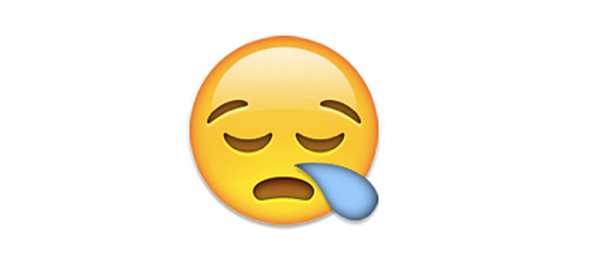 Interpretation: "I'm crying so much, I have snot coming out of my nose."
Name + meaning: Sleepy Face. Not to be confused with Sleeping Face Emoji, this Sleepy Face Emoji is drooling out one side of its mouth. Presumably in a deep sleep.
Also known as: Side-tear emoji; drooling emoji
Source: Emojipedia
Interpretation: "I'm crying so much, I have snot coming out of my nose."
Name + meaning: Sleepy Face. Not to be confused with Sleeping Face Emoji, this Sleepy Face Emoji is drooling out one side of its mouth. Presumably in a deep sleep.
Also known as: Side-tear emoji; drooling emoji
Source: Emojipedia