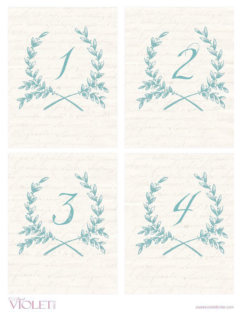 Wheat Wreath Table Numbers Wheat Wreath Table Numbers