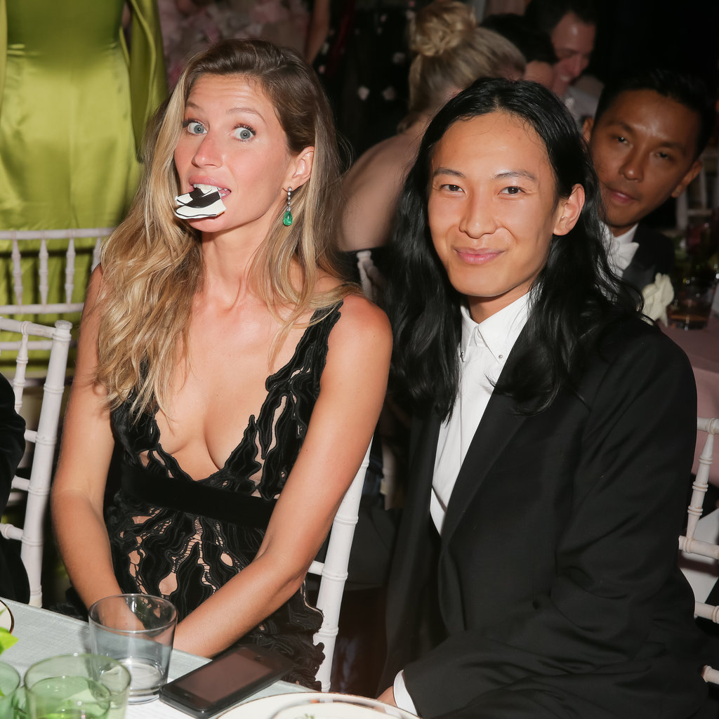Gisele Bündchen got goofy with designer Alexander Wang during the dinner.
Gisele Bündchen got goofy with designer Alexander Wang during the dinner.