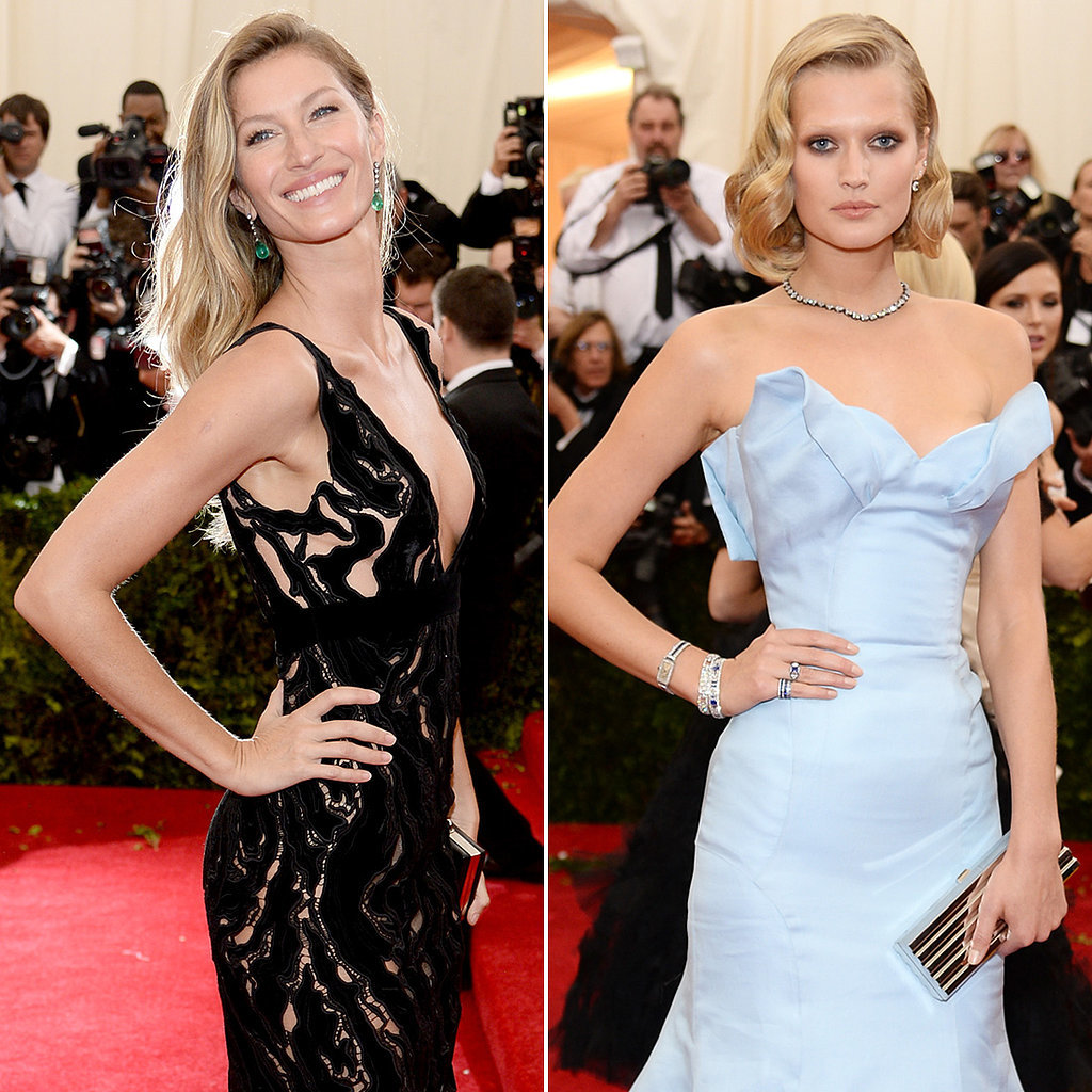 Though Gisele Bündchen used to date Toni Garrn's current boyfriend, Leonardo DiCaprio, it seems like Gisele has already made it clear that there's no bad blood between her and her fellow model; the two looked friendly as ever at a party for hairstylist Harry Josh ahead of the Met Gala. This awkward run-in is more of an honorable mention. 