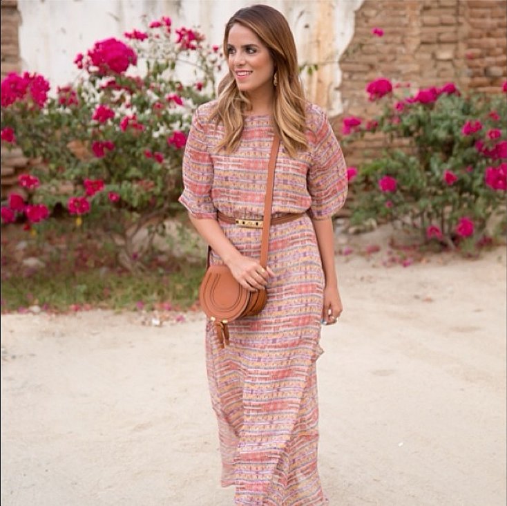 Dress up a maxi with a belt at the waist and a few great jewels. Just ...