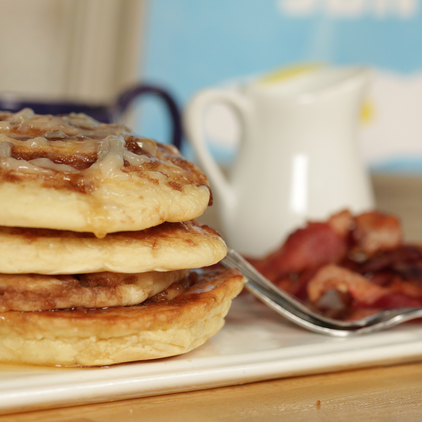 Cinnamon Roll Pancakes: The Best of Both Worlds