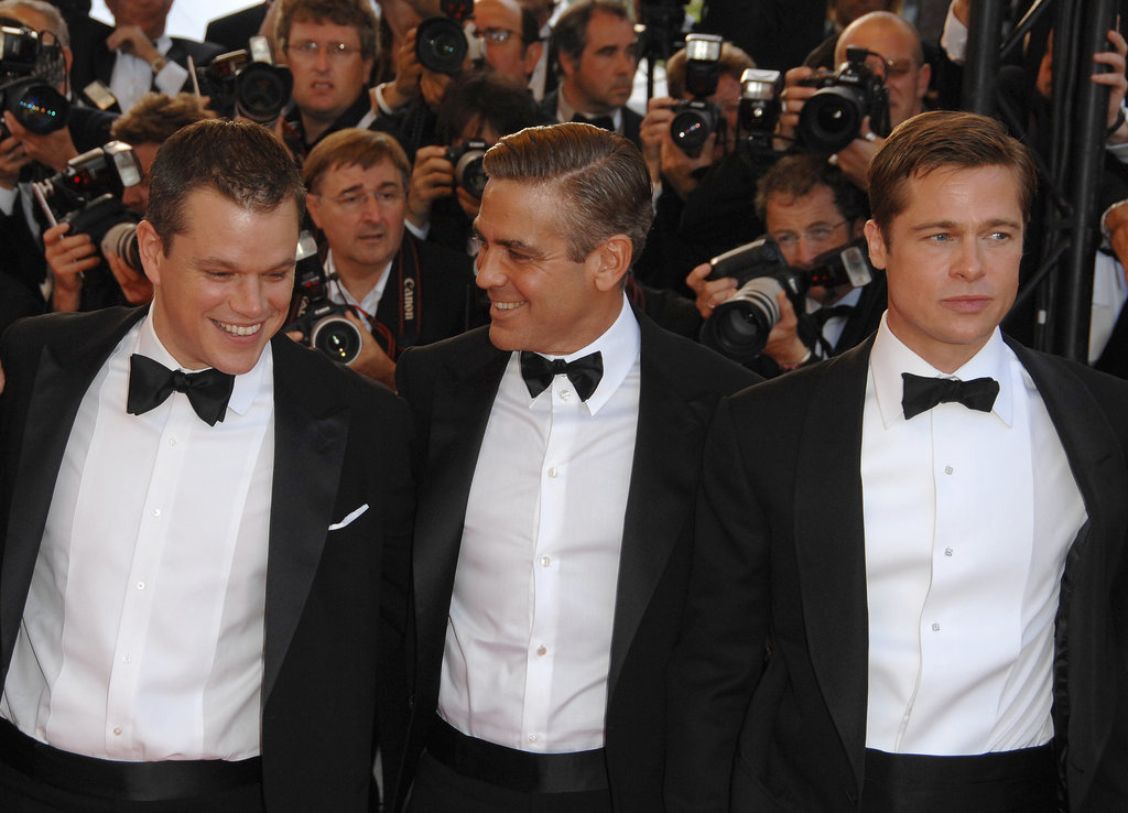 Matt Damon, George Clooney, and Brad Pitt posed on the Ocean's 13 red carpet in 2007.
Matt Damon, George Clooney, and Brad Pitt posed on the Ocean's 13 red carpet in 2007.