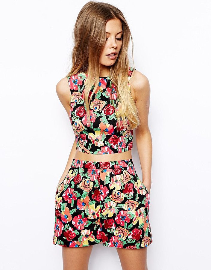 Topshop Floral Crop Top Topshop Floral Crop Top