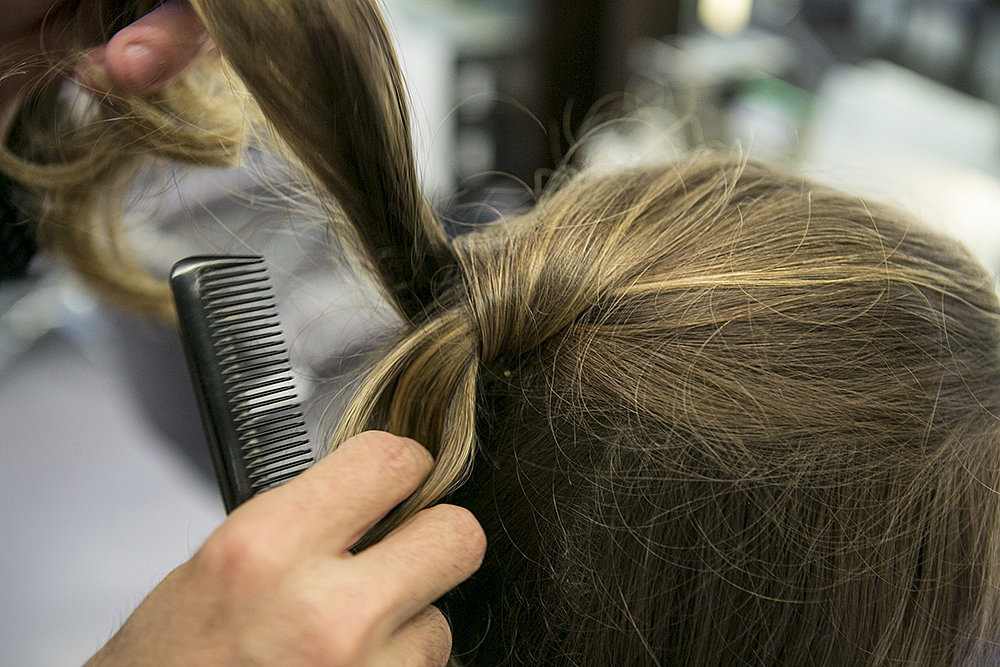 Step Three: Half-Back Hair For the Reception Step Three: Half-Back Hair For the Reception