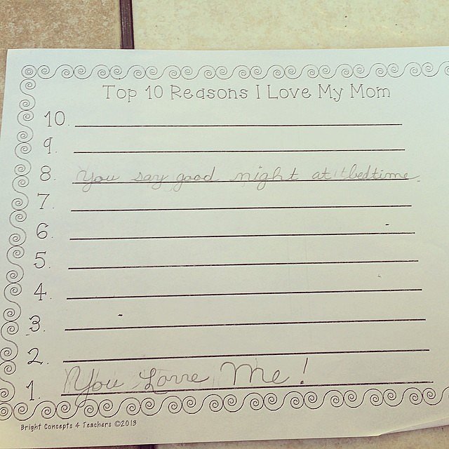 Top 10 Reasons I Love My Mom Top 10 Reasons I Love My Mom