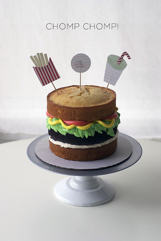 A Burger Cake A Burger Cake