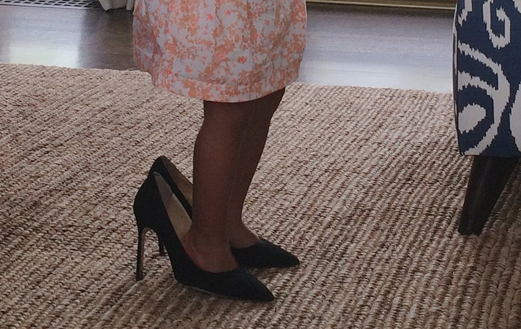 Blue stepped into her mom's heels. 
Source: Beyonce.com
