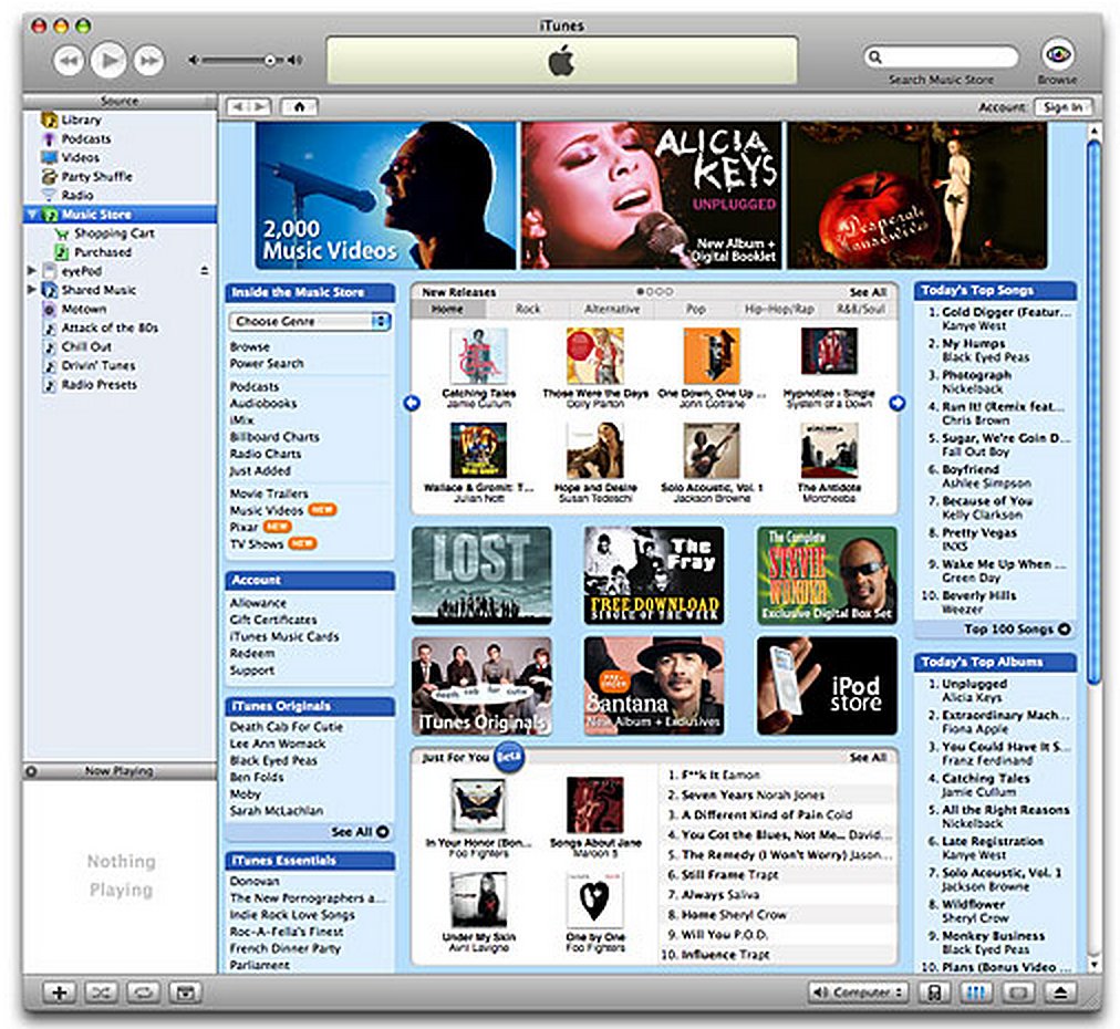 2003: iTunes Store 2003: iTunes Store