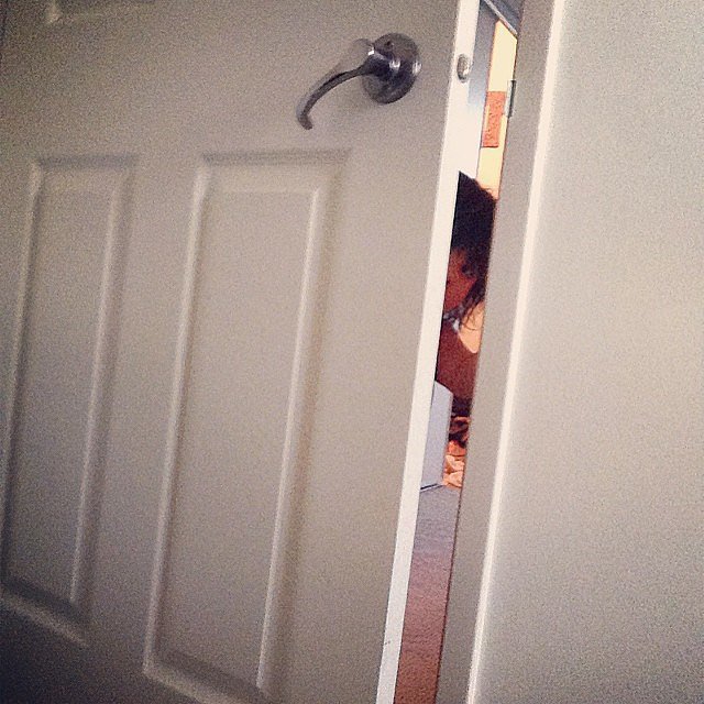 Locking the door is much easier than explaining what Mommy and Daddy are doing behind it. Locking the door is much easier than explaining what Mommy and Daddy are doing behind it.