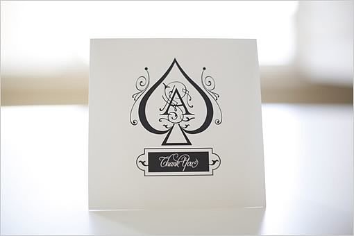 Spade Thank You Card Spade Thank You Card