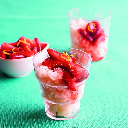 Tart Lemon Ice With Crushed Strawberries Tart Lemon Ice With Crushed Strawberries