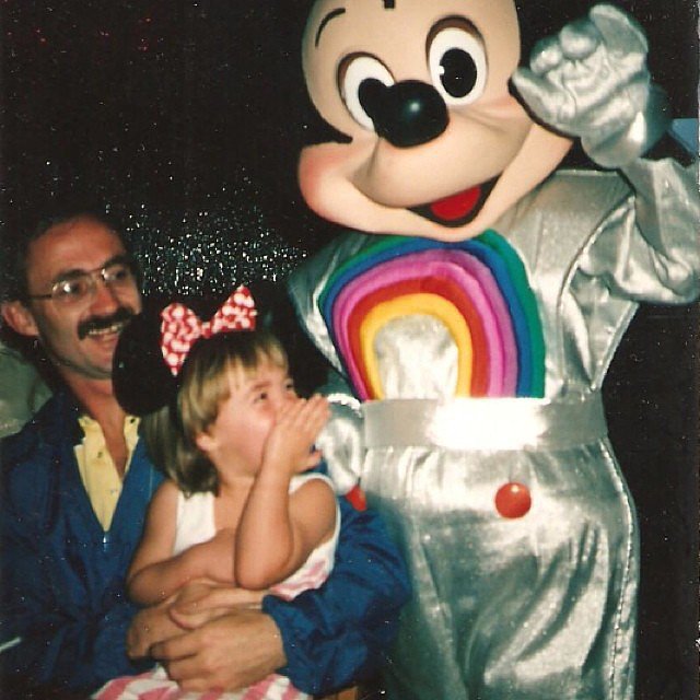 Kate Spade was a giggly kid in her father's arms when this picture was taken at Walt Disney World, their "favorite place."
Source: Instagram user katespadeny
Kate Spade was a giggly kid in her father's arms when this picture was taken at Walt Disney World, their "favorite place."
Source: Instagram user katespadeny