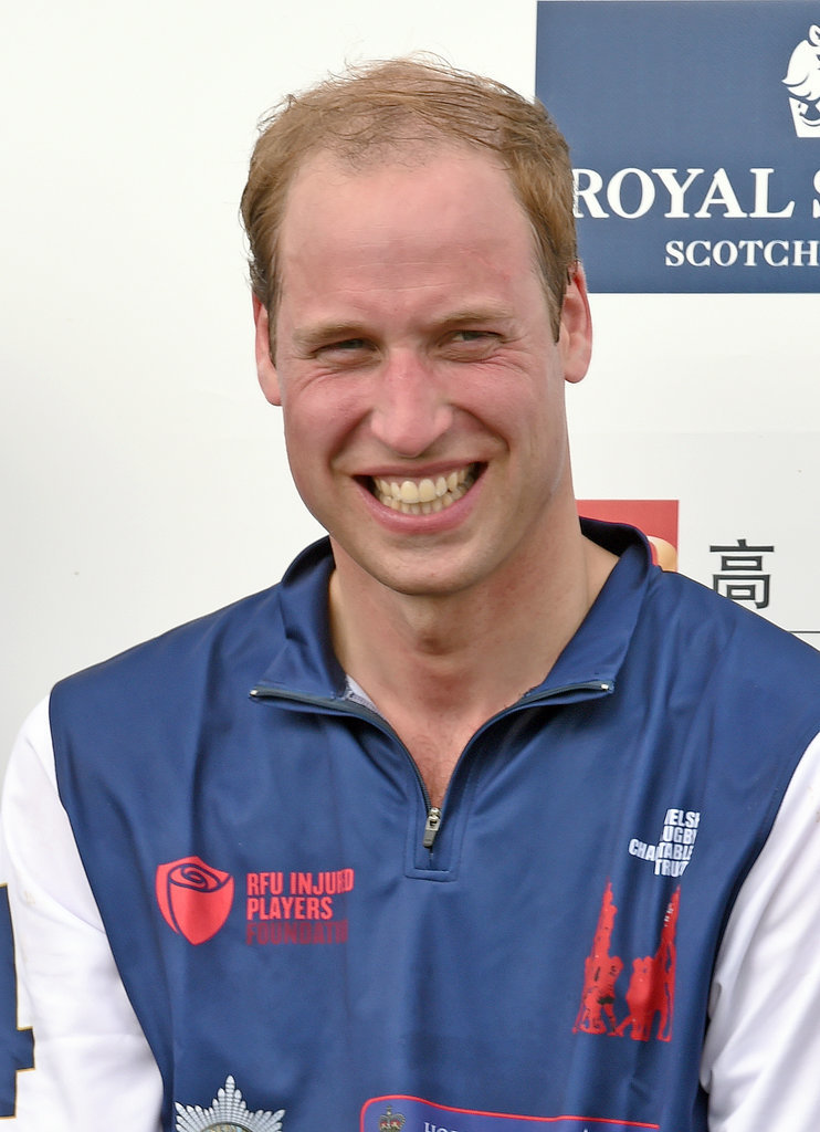 Prince William grinned after playing in a charity polo match in Tetbury, England, on Sunday.
Prince William grinned after playing in a charity polo match in Tetbury, England, on Sunday.