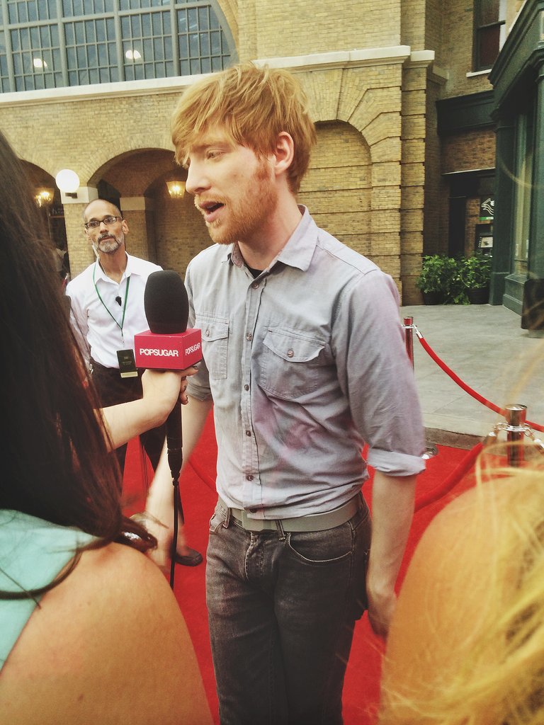 I had to let Domhnall Gleeson (Bill Weasley) know that I'm a huge fan of About Time before I started my interview. Keep an eye on this adorable guy; with his Star Wars gig on the horizon, he's sure to be one to watch.
I had to let Domhnall Gleeson (Bill Weasley) know that I'm a huge fan of About Time before I started my interview. Keep an eye on this adorable guy; with his Star Wars gig on the horizon, he's sure to be one to watch.