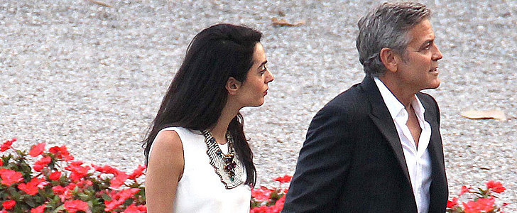 George Clooney And Amal Alamuddin Out In Lake Como Italy