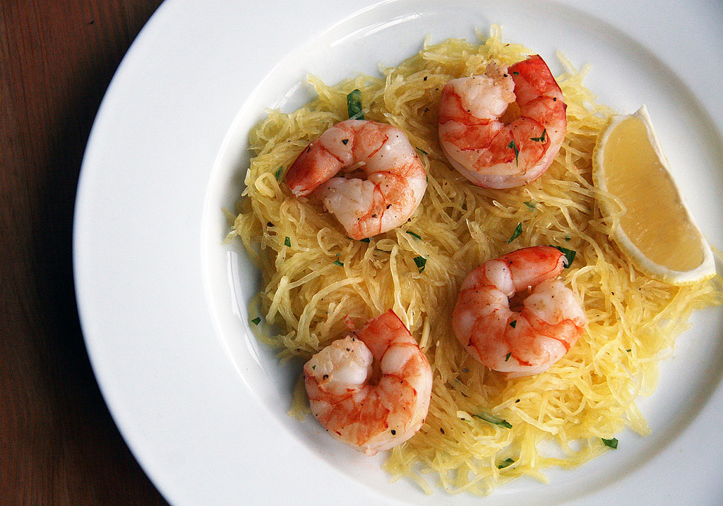 Roasted Shrimp Over Spaghetti Squash Roasted Shrimp Over Spaghetti Squash