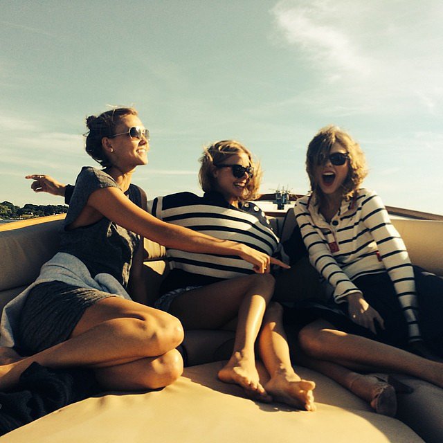 Taylor Swift and Karlie Kloss enjoyed a boat ride. Source: Instagram user taylorswift 