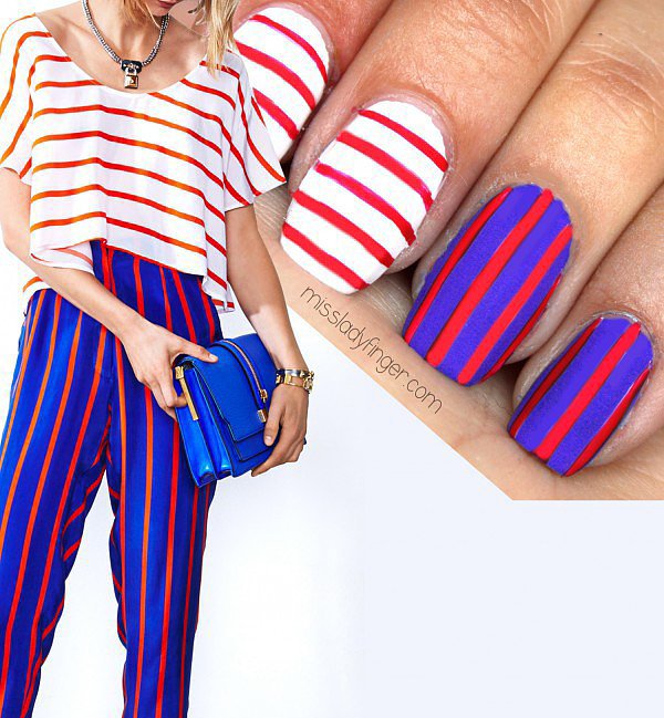 DIY This Patriotic Rebecca Minkoff-Print-Inspired Nail Art DIY This Patriotic Rebecca Minkoff-Print-Inspired Nail Art