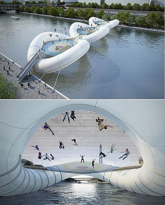 Trampoline Bridge, Paris Trampoline Bridge, Paris