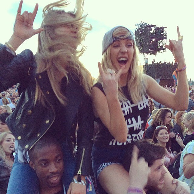 Cara Delevingne and Ellie Goulding rocked out together. Source: Instagram user caradelevingne 