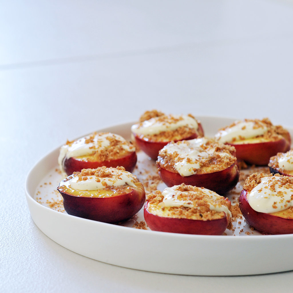 Honey-Baked Nectarines With Vanilla Crème Fraiche Honey-Baked Nectarines With Vanilla Crème Fraiche
