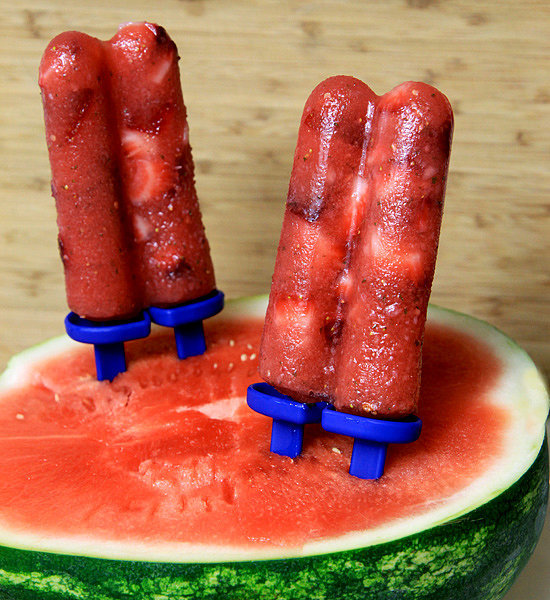 Watermelon Strawberry Mint Pops Watermelon Strawberry Mint Pops