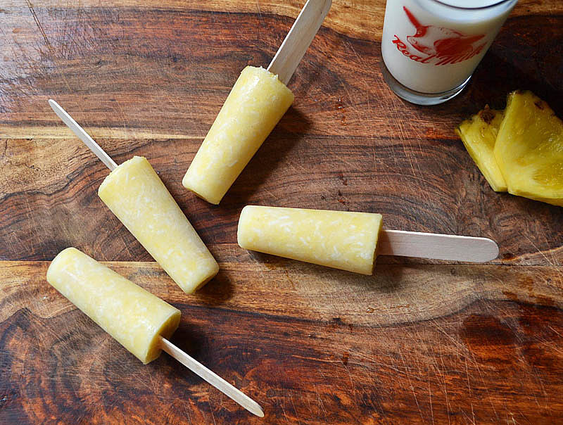 Piña Colada Popsicles Piña Colada Popsicles