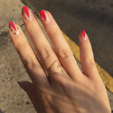 A Graphic Gold-and-Pink Manicure That Will Revive Your Summer Tan