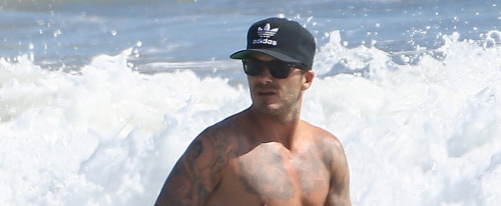 David Beckham Shirtless At The Beach Popsugar Celebrity