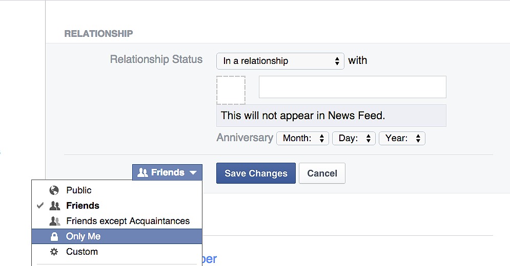Sneakily Change Your Facebook Relationship Status 10 Facebook Hacks