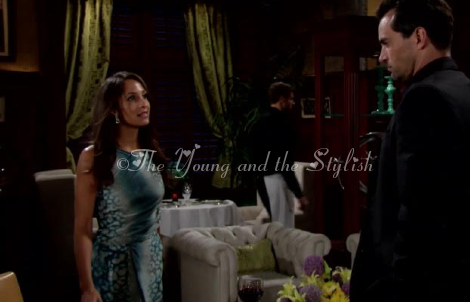 lily winters ashby blue and black snakeskin dress the young and the restless lily winters ashby blue and black snakeskin dress the young and the restless