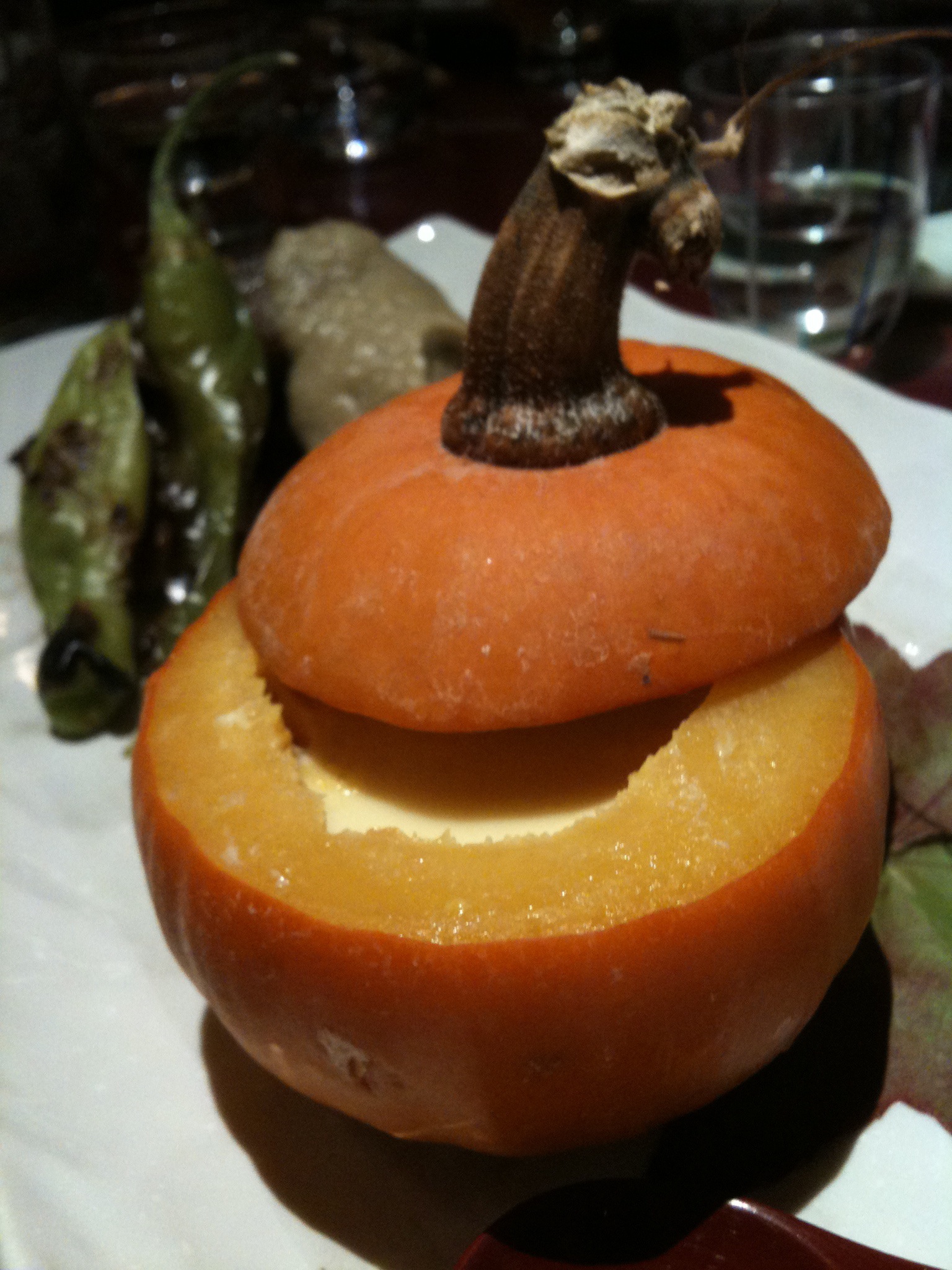 Pumpkin served with Miso Marinated Beef Pumpkin served with Miso Marinated Beef