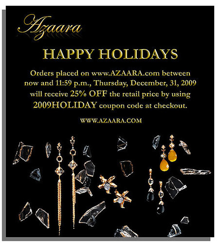 Just in time for the Holidays.....sale at Azaara!