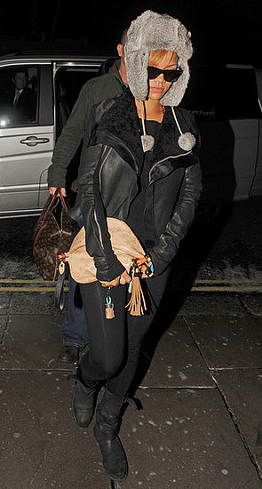 Rihanna walks to her hotel in London