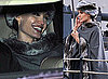 Angelina Jolie on set in New York City filming Salt