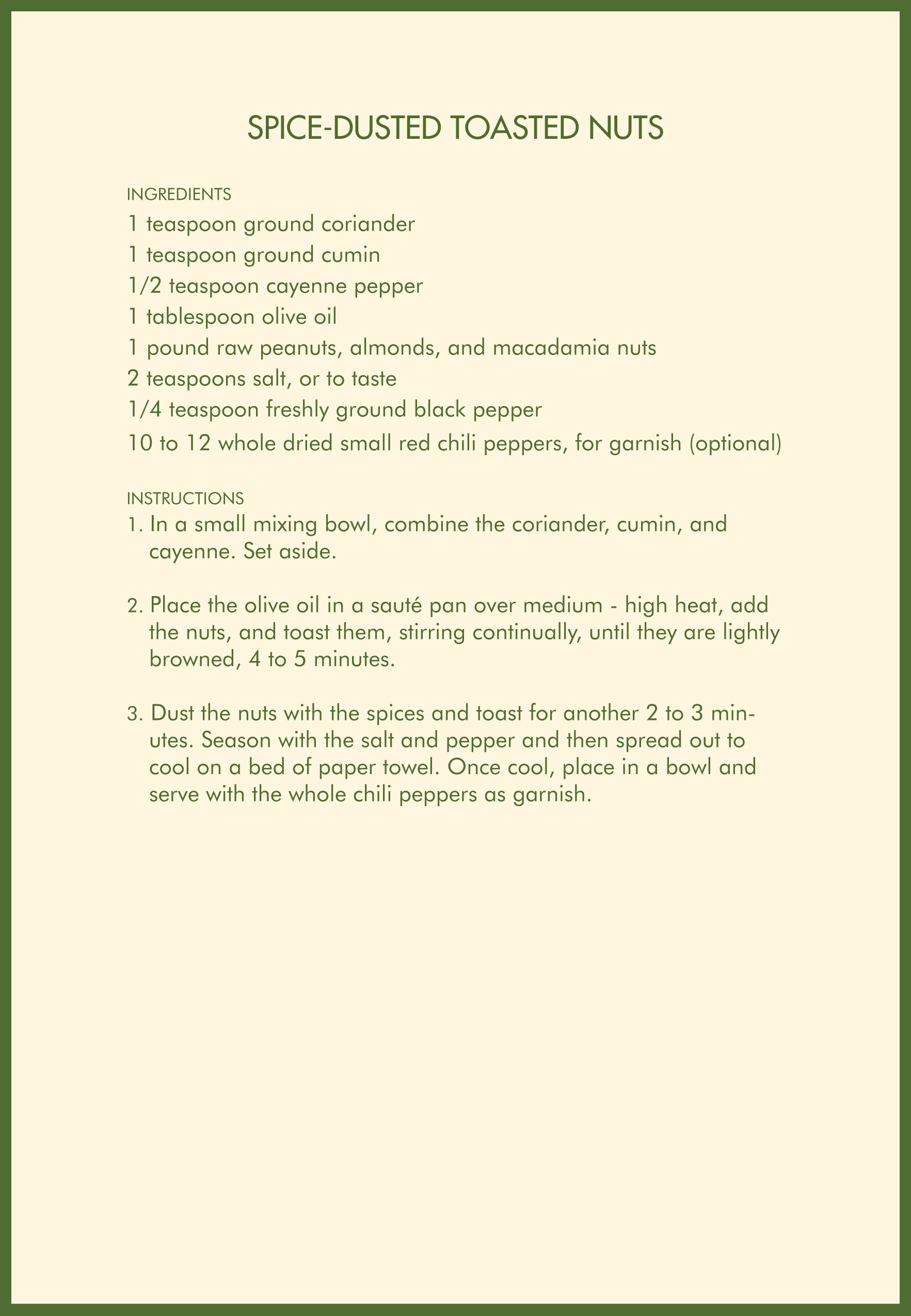 Spice-Dusted Toasted Nuts Spice-Dusted Toasted Nuts
