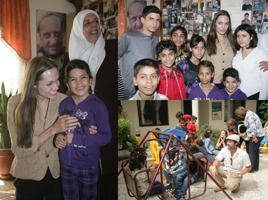 Photos of Angelina and Brad in Jordan