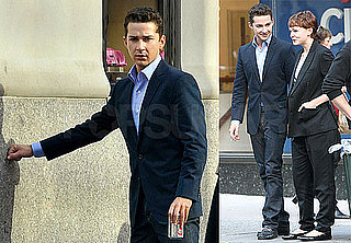 Photos of Shia LaBeouf and Carey Mulligan Laughing on the Set of Money Never Sleeps in NYC