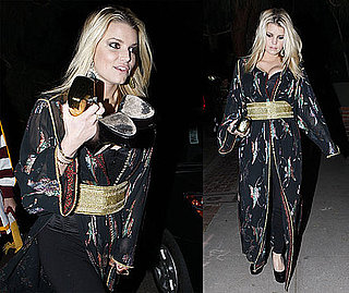 Photos of Jessica Simpson Barefoot Out on Halloween