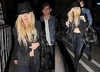 Photos of Lindsay Lohan Leaving a Club in LA Showing Off Her Abs