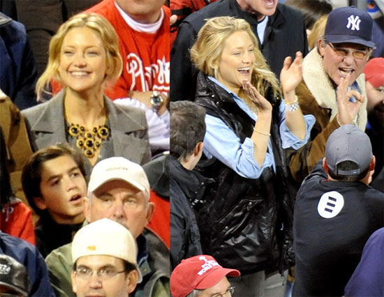 Photos of Kate Hudson in NYC Watching the Yankees 2009-11-03 08:52:21