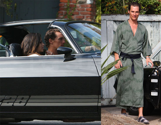 Photos of Matthew McConaughey in a Robe on His 40th Birthday 2009-11-04 15:07:17