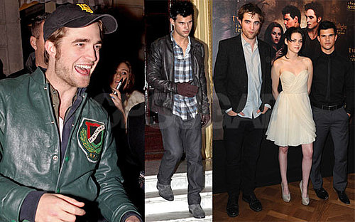 Photos of Robert Pattinson, Kristen Stewart, and Taylor Lautner in Paris For New Moon