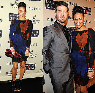 Paula Patton Attends Keep a Child Alive's 6th Annual Black Ball in Black, Brown, Red Proenza Schouler Dress