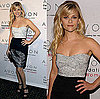 Reese Witherspoon Attends Avon Event Wearing Narciso Rodriguez Strapless Dress