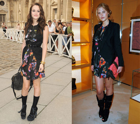 Leighton Meester and Catherine McNeil Wear the Same Louis Vuitton Floral Dress Leighton Meester and Catherine McNeil Wear the Same Louis Vuitton Floral Dress