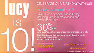 Online Sale Alert: Lucy One-Day Anniversary Sale