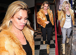 Photos of Kate Moss in Fur Jacket in London, Kate Moss Is Collecting Art With Advice From Jake Chapman